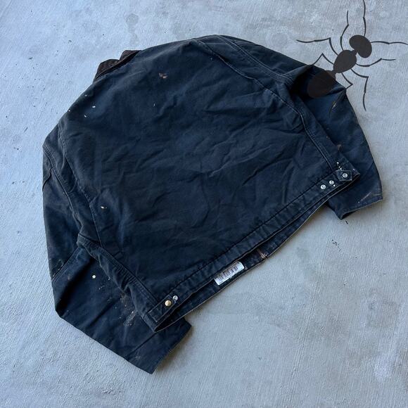 Vintage Y2K Carhartt J001 black Detroit work wear jacket - Picture 6 of 10